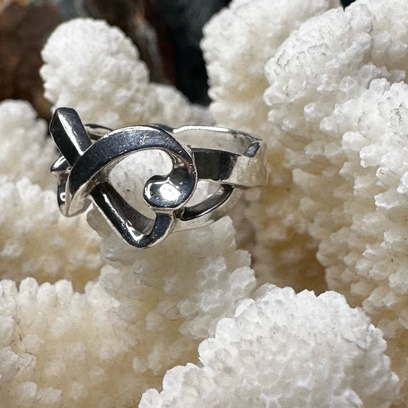 EUC Vintage Tiffany & Co. Sterling Silver Paloma Picasso Double Loving Ring - Picture 2 of 7